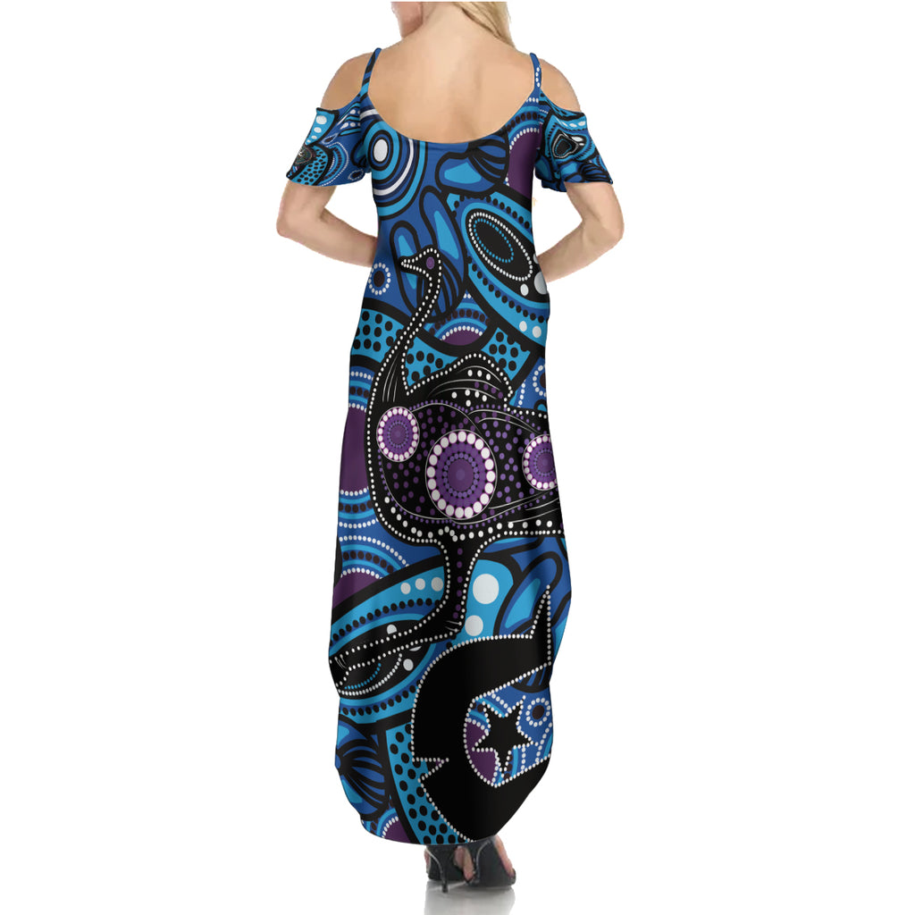 Emu NAIDOC 2024 Summer Maxi Dress Aboriginal Art Style