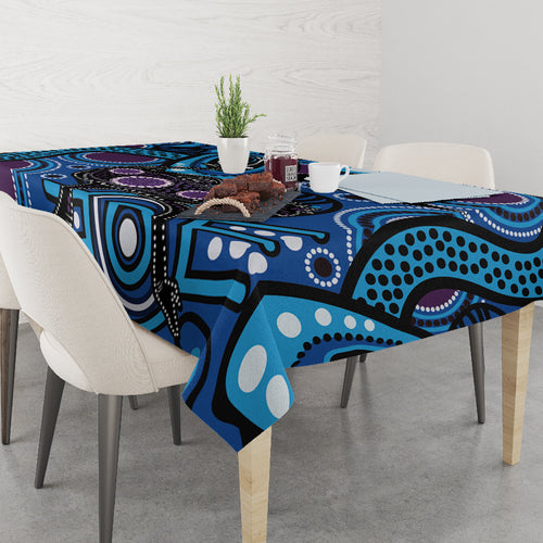 Emu NAIDOC 2024 Tablecloth Aboriginal Art Style