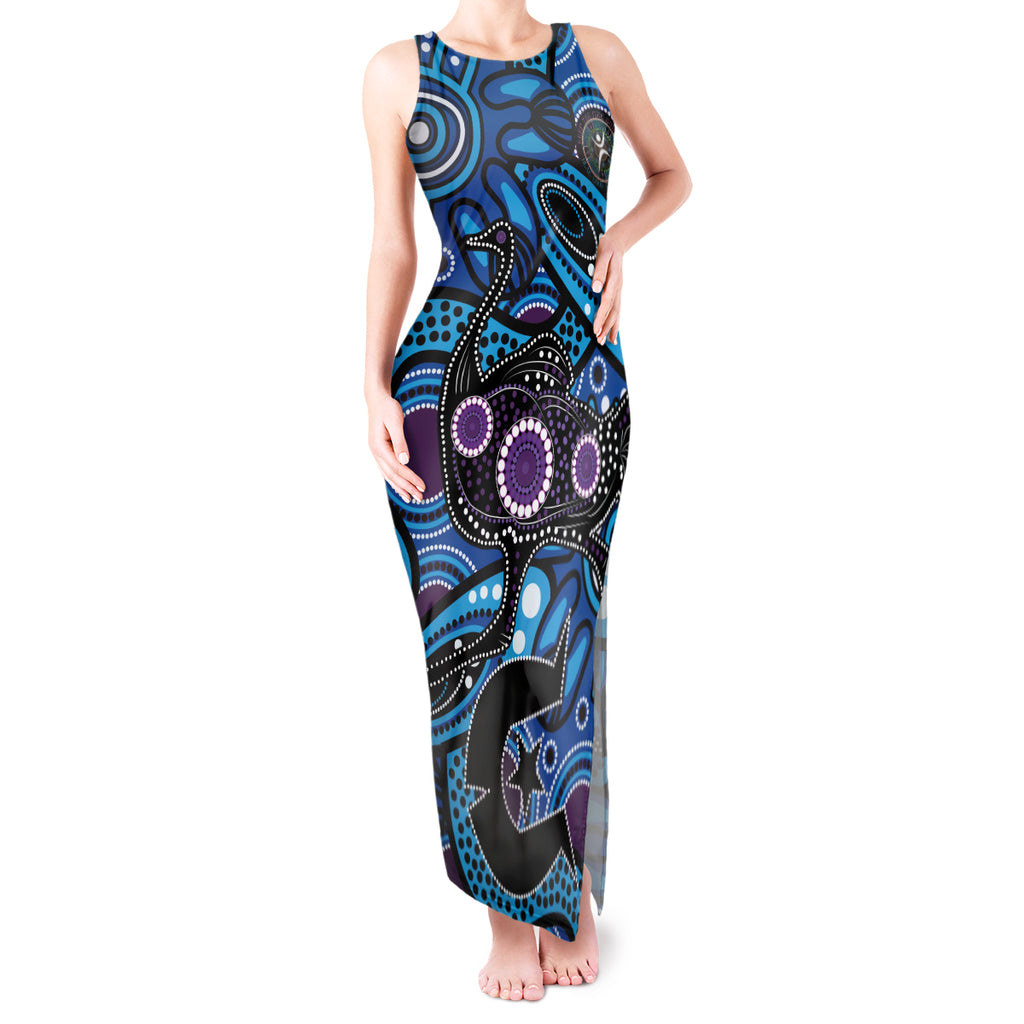 Emu NAIDOC 2024 Tank Maxi Dress Aboriginal Art Style