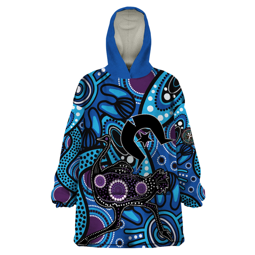 Emu NAIDOC 2024 Wearable Blanket Hoodie Aboriginal Art Style