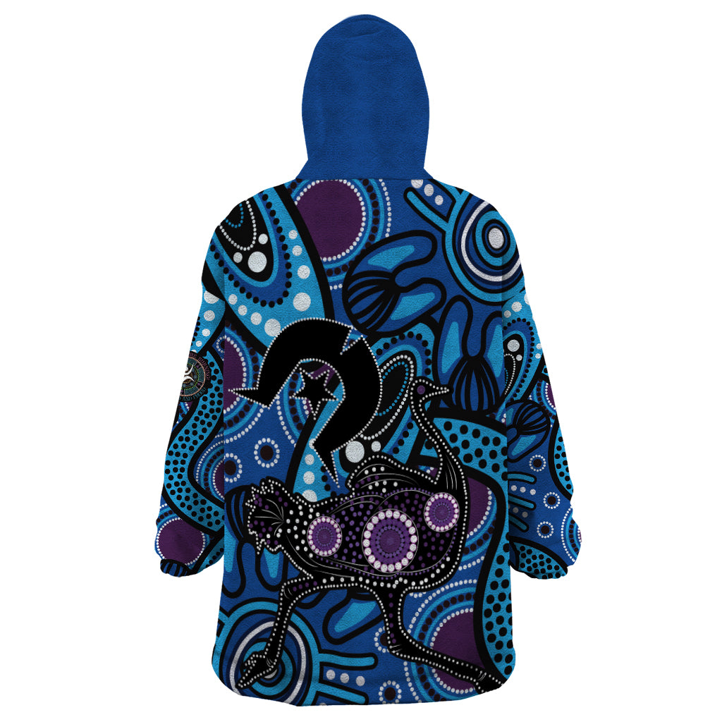 Emu NAIDOC 2024 Wearable Blanket Hoodie Aboriginal Art Style