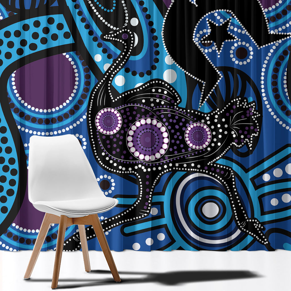 Emu NAIDOC 2024 Window Curtain Aboriginal Art Style