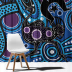 Emu NAIDOC 2024 Window Curtain Aboriginal Art Style