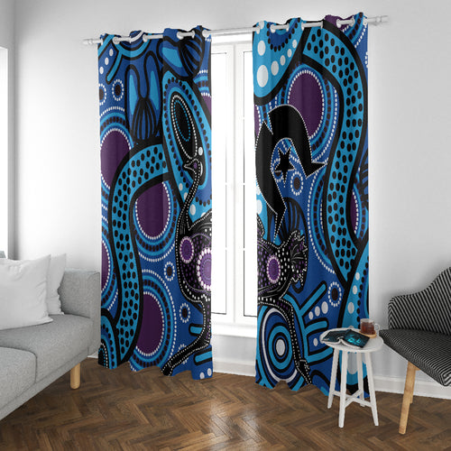 Emu NAIDOC 2024 Window Curtain Aboriginal Art Style