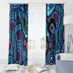 Emu NAIDOC 2024 Window Curtain Aboriginal Art Style