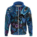 Emu NAIDOC 2024 Zip Hoodie Aboriginal Art Style