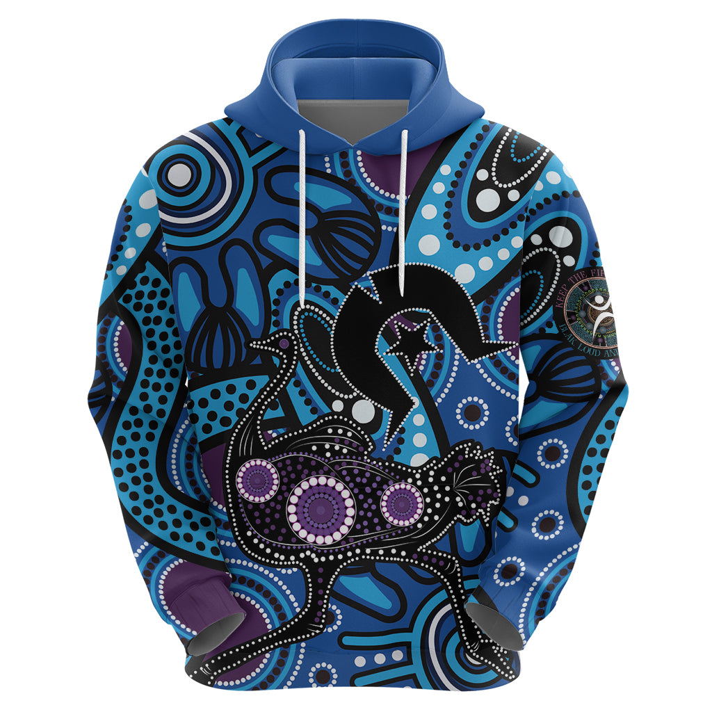Emu NAIDOC 2024 Zip Hoodie Aboriginal Art Style