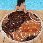 Lizard NAIDOC 2024 Beach Blanket Aboriginal Art Style