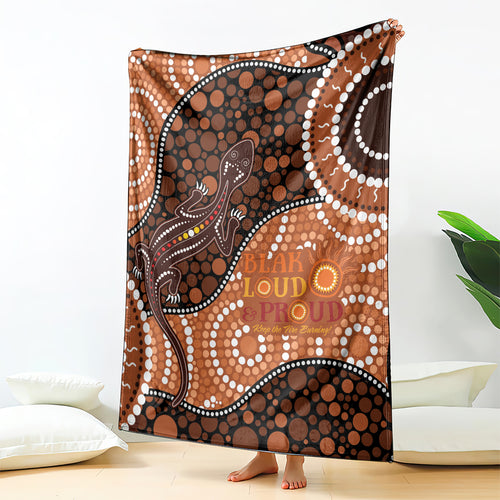 Lizard NAIDOC 2024 Blanket Aboriginal Art Style