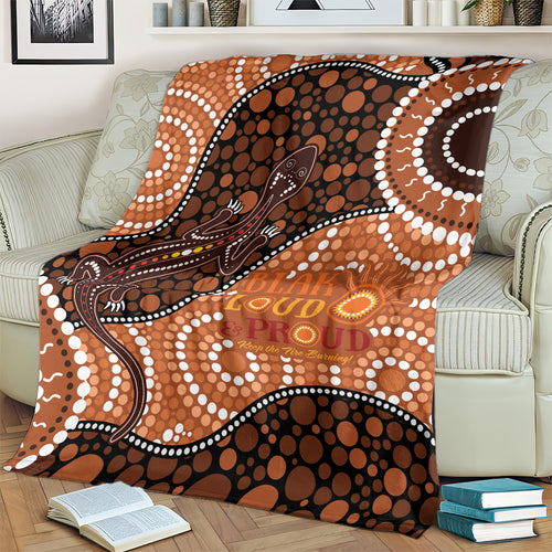 Lizard NAIDOC 2024 Blanket Aboriginal Art Style