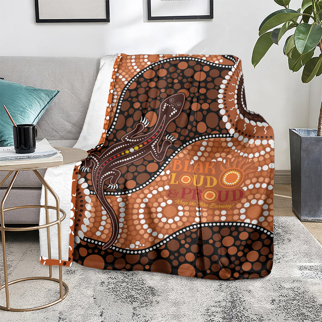 Lizard NAIDOC 2024 Blanket Aboriginal Art Style