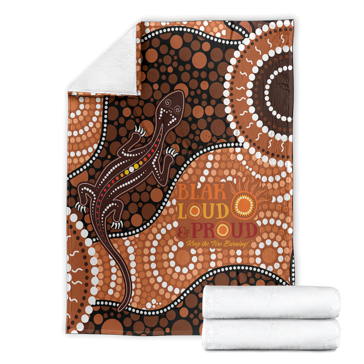 Lizard NAIDOC 2024 Blanket Aboriginal Art Style