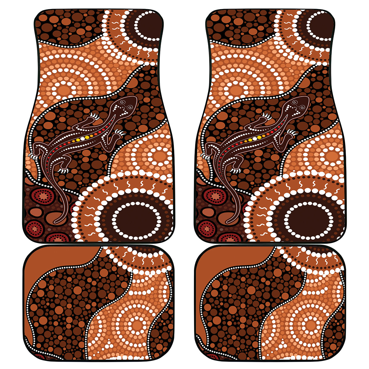 Lizard NAIDOC 2024 Car Mats Aboriginal Art Style
