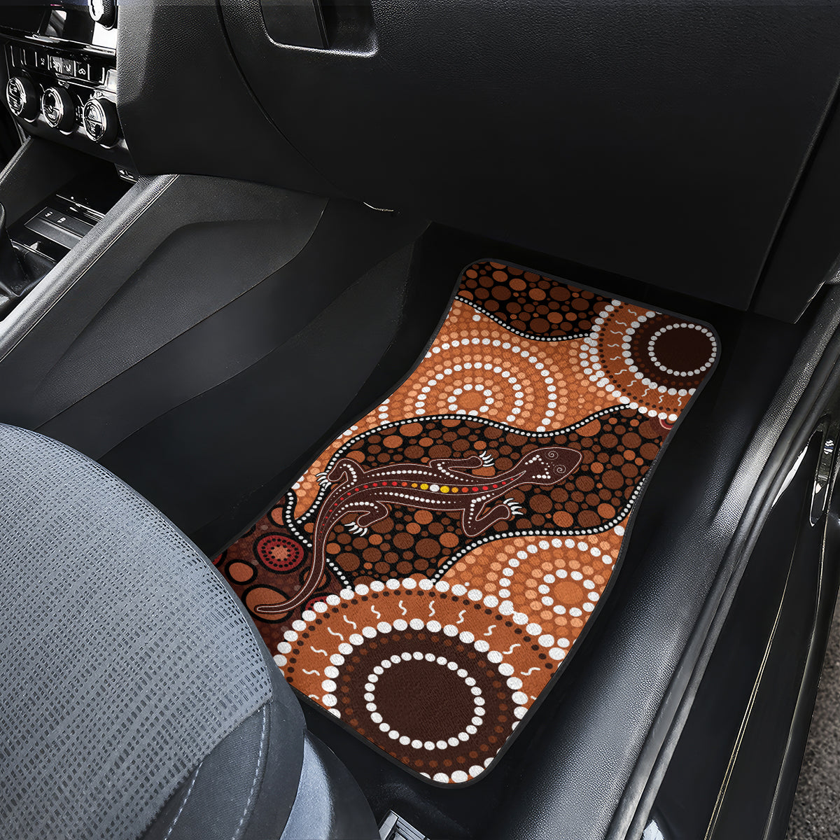 Lizard NAIDOC 2024 Car Mats Aboriginal Art Style