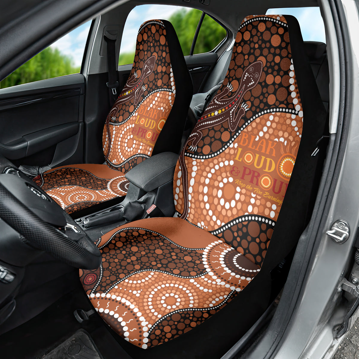 Lizard NAIDOC 2024 Car Seat Cover Aboriginal Art Style