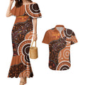 Lizard NAIDOC 2024 Couples Matching Mermaid Dress and Hawaiian Shirt Aboriginal Art Style