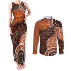 Lizard NAIDOC 2024 Couples Matching Tank Maxi Dress and Long Sleeve Button Shirt Aboriginal Art Style
