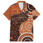 Lizard NAIDOC 2024 Family Matching Long Sleeve Bodycon Dress and Hawaiian Shirt Aboriginal Art Style