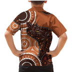Lizard NAIDOC 2024 Family Matching Mermaid Dress and Hawaiian Shirt Aboriginal Art Style