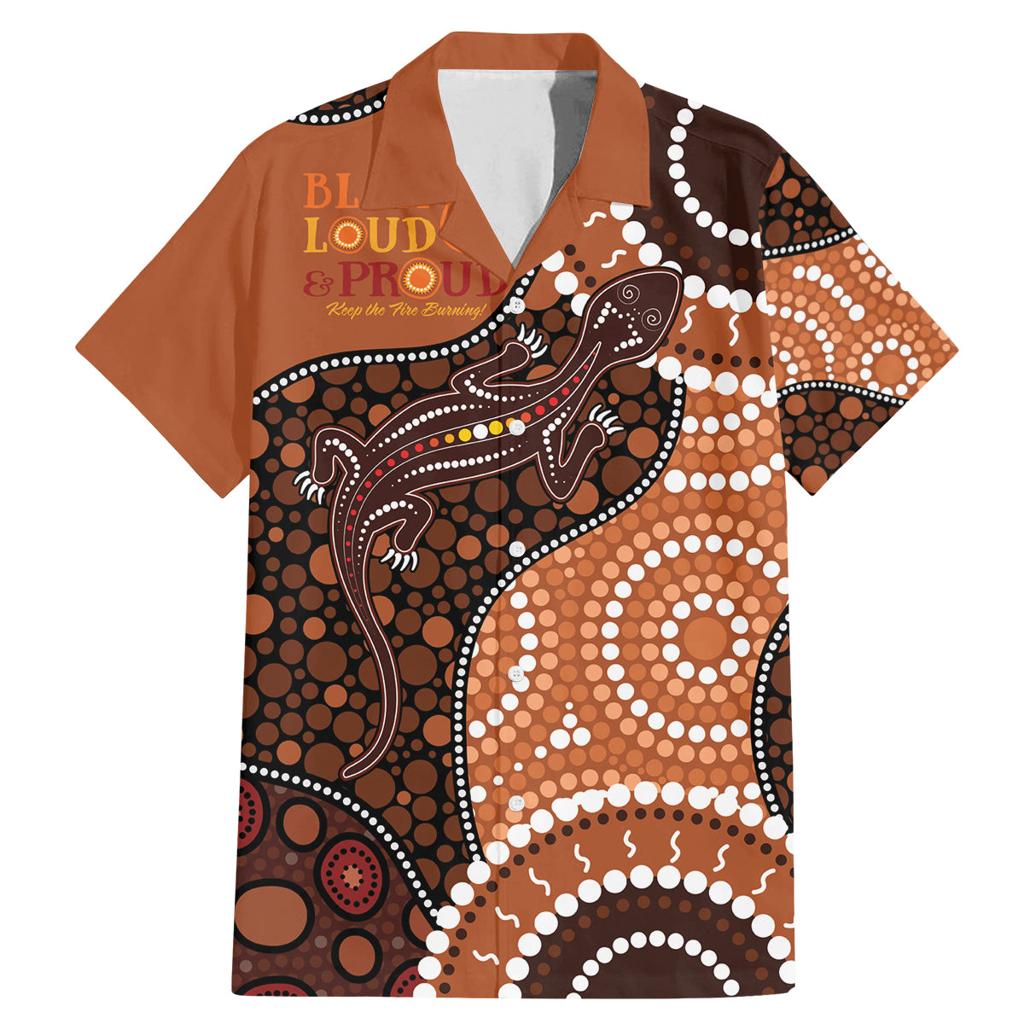 Lizard NAIDOC 2024 Family Matching Mermaid Dress and Hawaiian Shirt Aboriginal Art Style