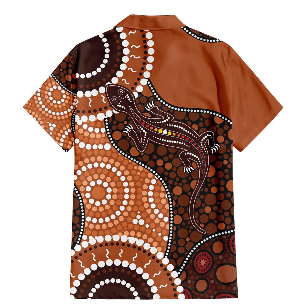 Lizard NAIDOC 2024 Family Matching Mermaid Dress and Hawaiian Shirt Aboriginal Art Style