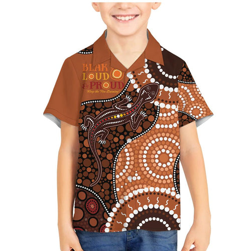 Lizard NAIDOC 2024 Family Matching Mermaid Dress and Hawaiian Shirt Aboriginal Art Style