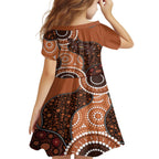 Lizard NAIDOC 2024 Family Matching Puletasi and Hawaiian Shirt Aboriginal Art Style