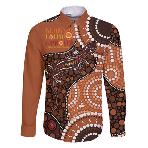 Lizard NAIDOC 2024 Family Matching Short Sleeve Bodycon Dress and Hawaiian Shirt Aboriginal Art Style