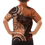 Lizard NAIDOC 2024 Family Matching Summer Maxi Dress and Hawaiian Shirt Aboriginal Art Style