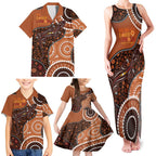 Lizard NAIDOC 2024 Family Matching Tank Maxi Dress and Hawaiian Shirt Aboriginal Art Style