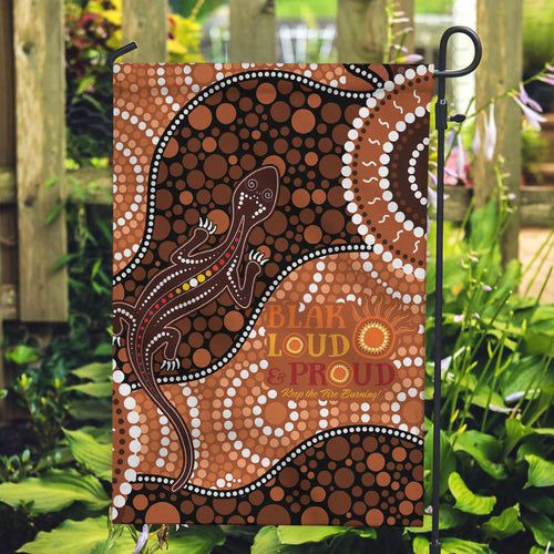 Lizard NAIDOC 2024 Garden Flag Aboriginal Art Style