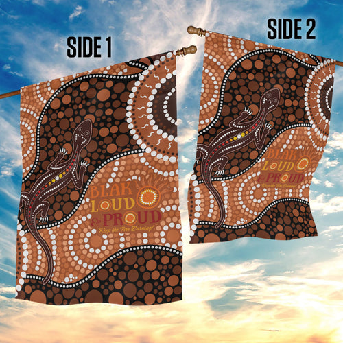 Lizard NAIDOC 2024 Garden Flag Aboriginal Art Style