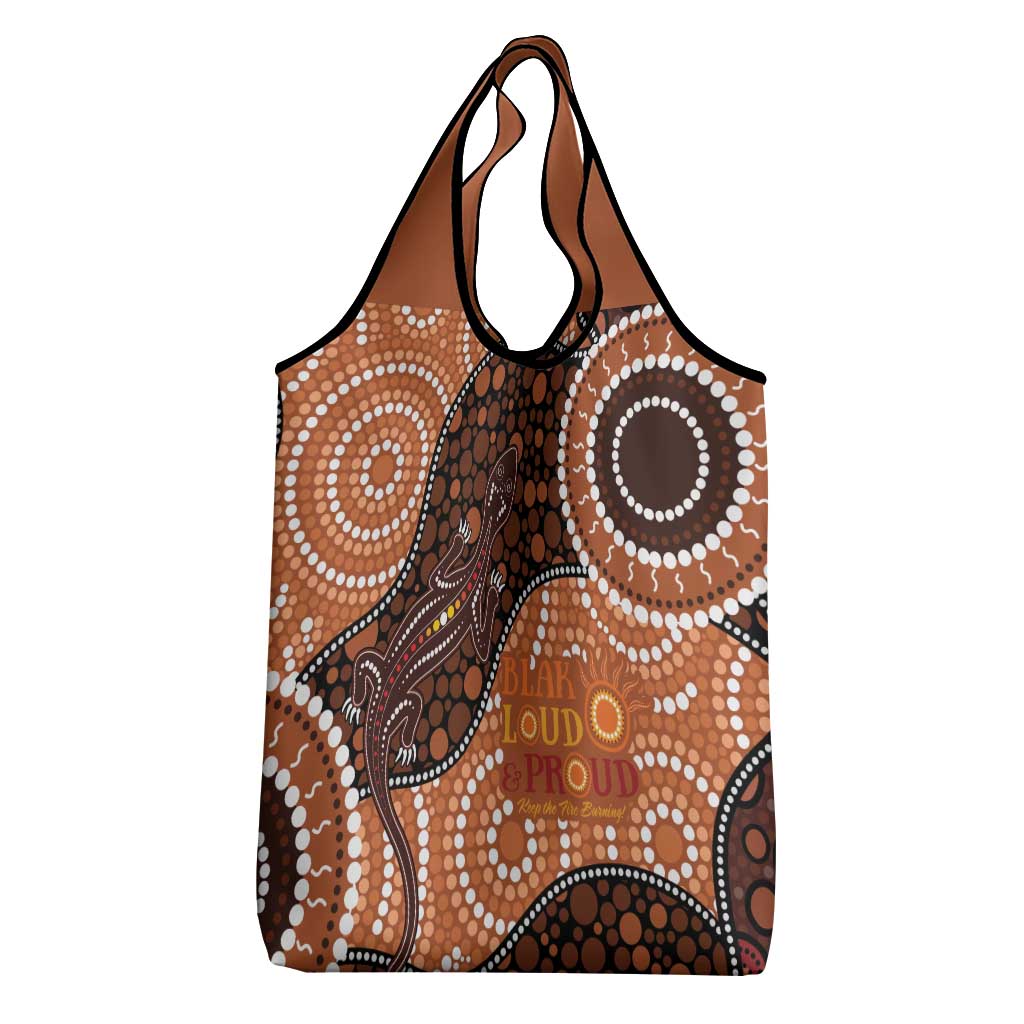 Lizard NAIDOC 2024 Grocery Bag Aboriginal Art Style
