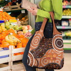 Lizard NAIDOC 2024 Grocery Bag Aboriginal Art Style