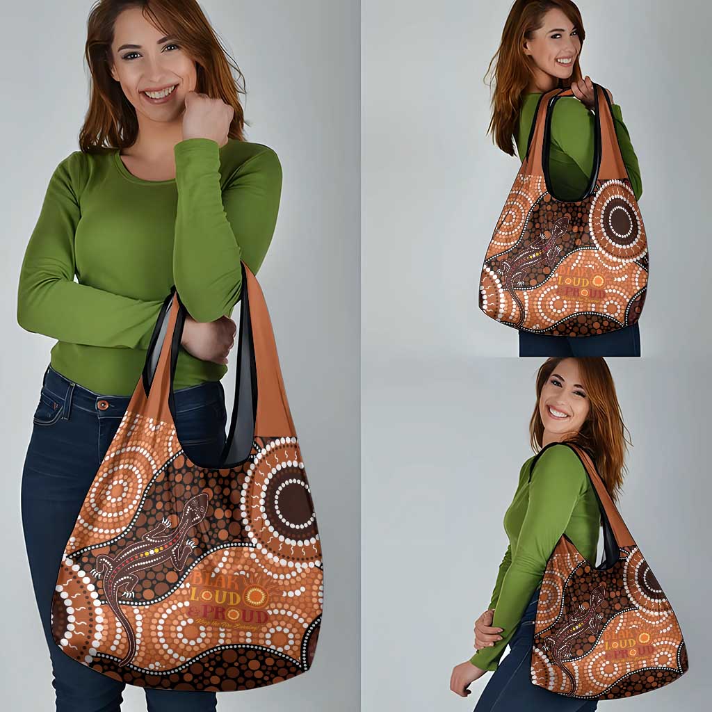 Lizard NAIDOC 2024 Grocery Bag Aboriginal Art Style