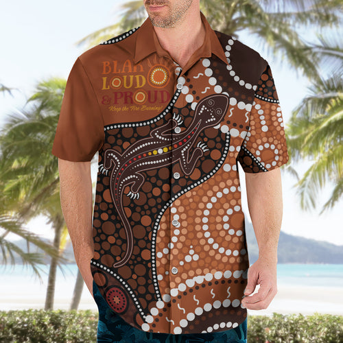 Lizard NAIDOC 2024 Hawaiian Shirt Aboriginal Art Style
