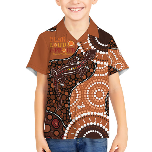 Lizard NAIDOC 2024 Hawaiian Shirt Aboriginal Art Style