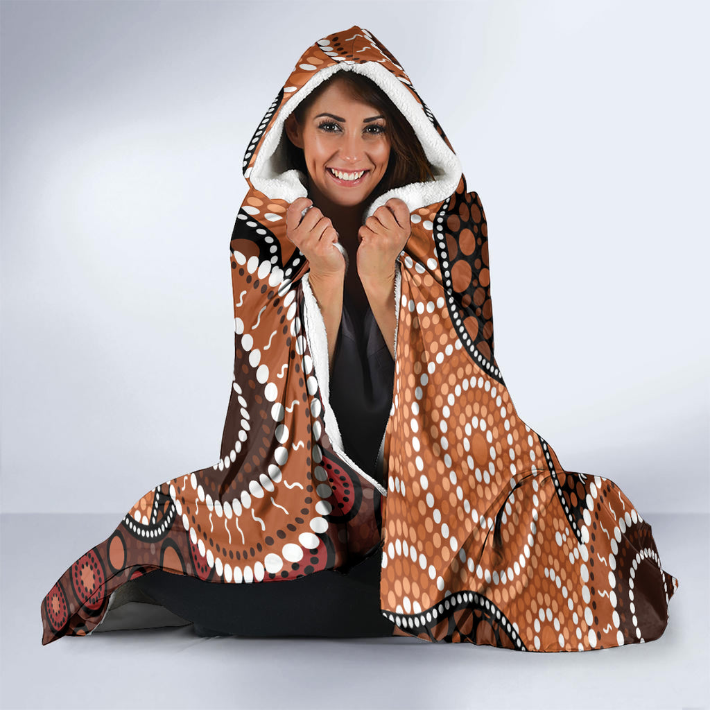 Lizard NAIDOC 2024 Hooded Blanket Aboriginal Art Style