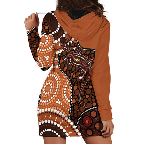 Lizard NAIDOC 2024 Hoodie Dress Aboriginal Art Style