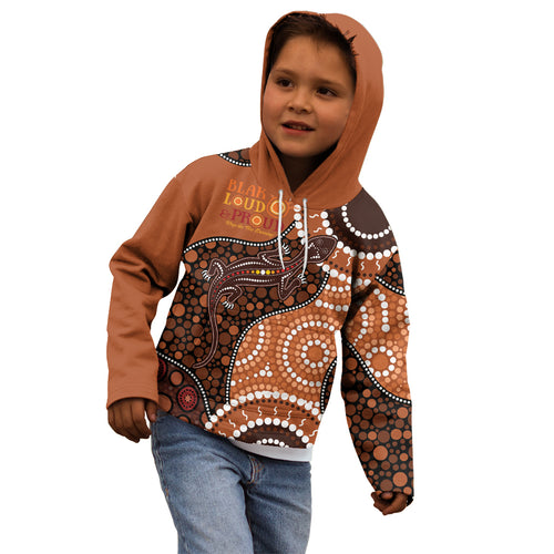 Lizard NAIDOC 2024 Kid Hoodie Aboriginal Art Style
