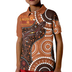 Lizard NAIDOC 2024 Kid Polo Shirt Aboriginal Art Style
