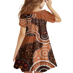 Lizard NAIDOC 2024 Kid Short Sleeve Dress Aboriginal Art Style