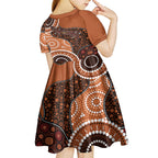 Lizard NAIDOC 2024 Kid Short Sleeve Dress Aboriginal Art Style