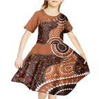 Lizard NAIDOC 2024 Kid Short Sleeve Dress Aboriginal Art Style