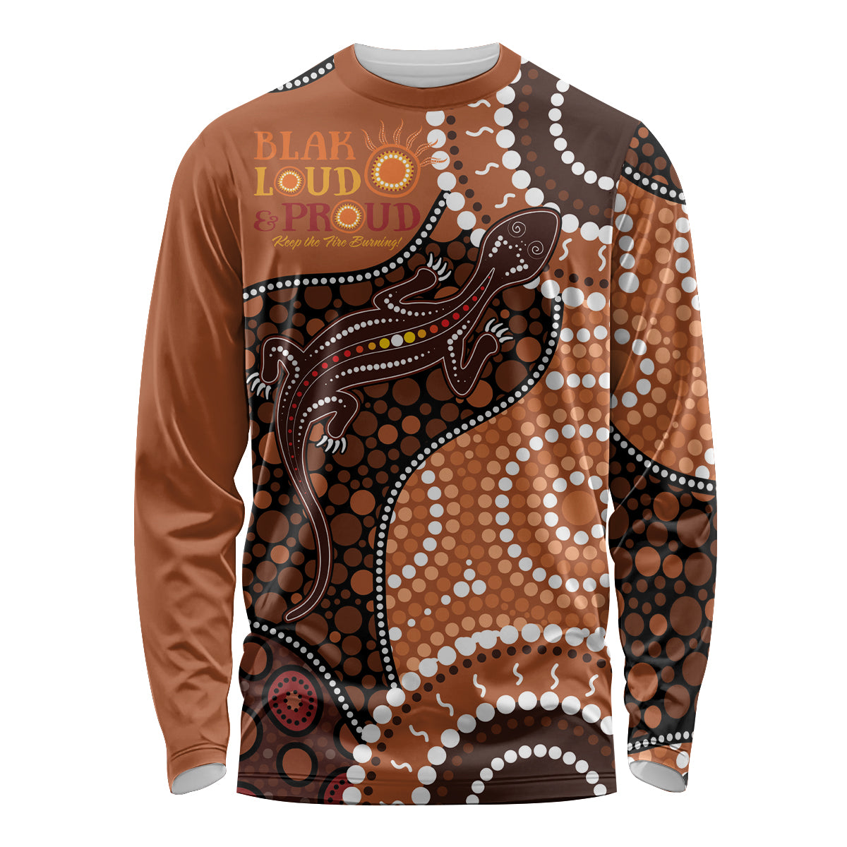 Lizard NAIDOC 2024 Long Sleeve Shirt Aboriginal Art Style