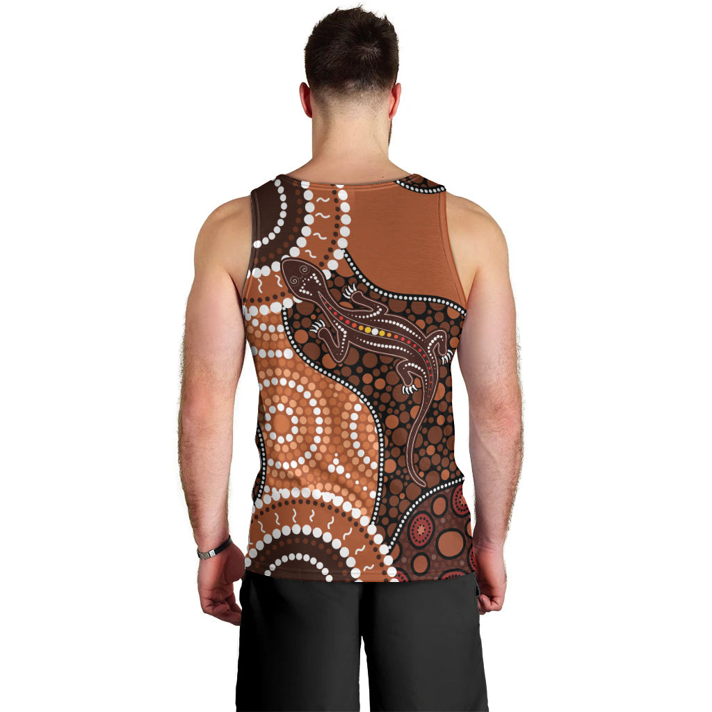 Lizard NAIDOC 2024 Men Tank Top Aboriginal Art Style