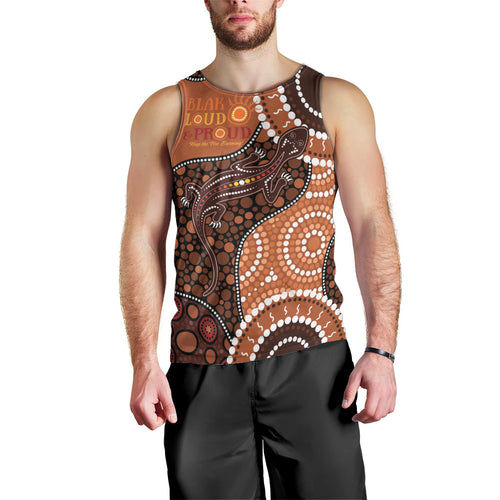 Lizard NAIDOC 2024 Men Tank Top Aboriginal Art Style