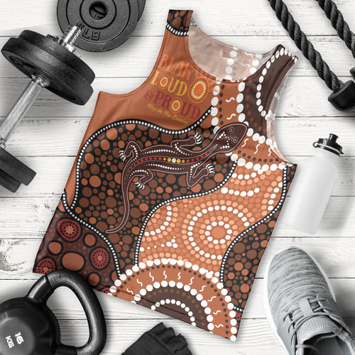 Lizard NAIDOC 2024 Men Tank Top Aboriginal Art Style