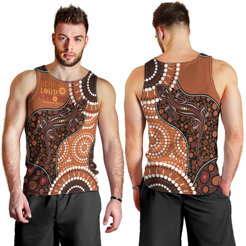 Lizard NAIDOC 2024 Men Tank Top Aboriginal Art Style