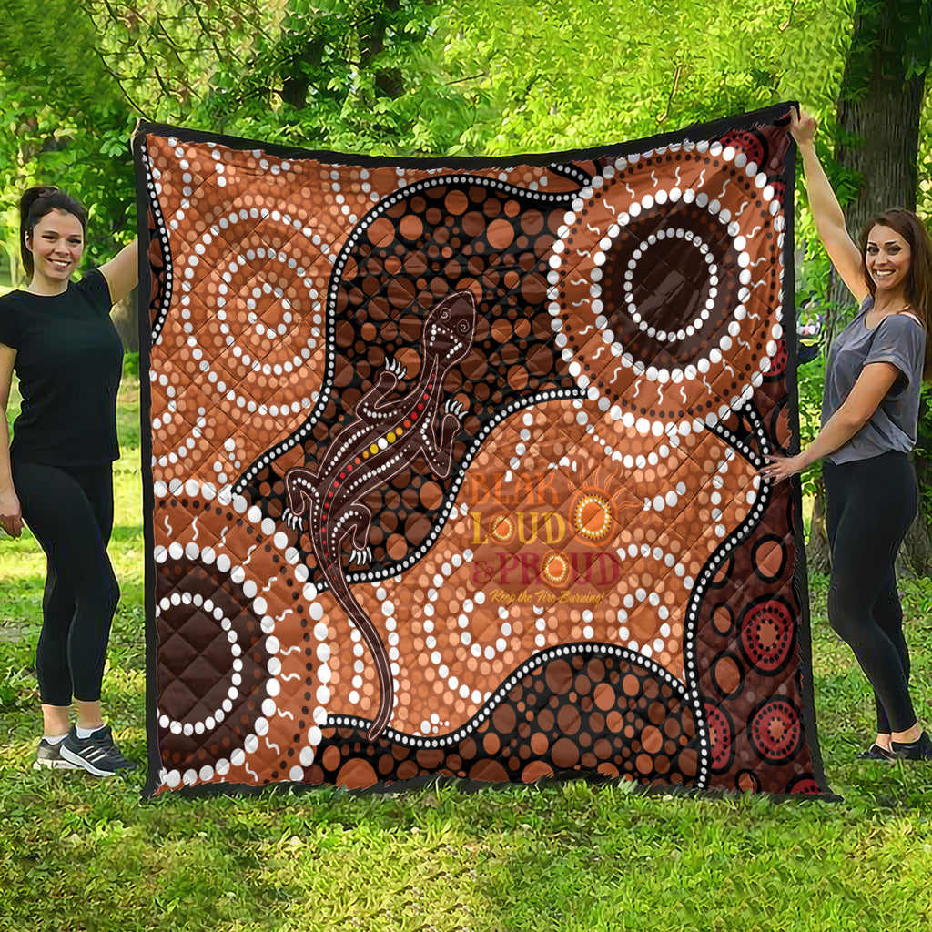 Lizard NAIDOC 2024 Quilt Aboriginal Art Style